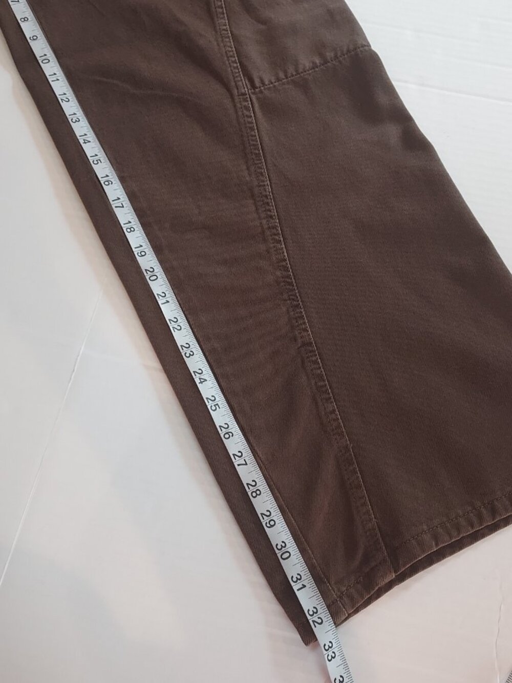 Zara Mid-Rise Brown Cargo Denim Pants Size 8 - Picture 4 of 13